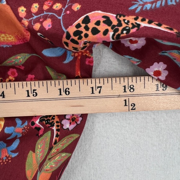 ANTHROPOLOGIE MAEVE Ruffled Tie Front Blouse Womens Small Red Floral Print - Picture 14 of 16